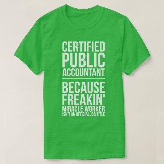 T-shirt Certifié expert-comptable chemises (Design devant)