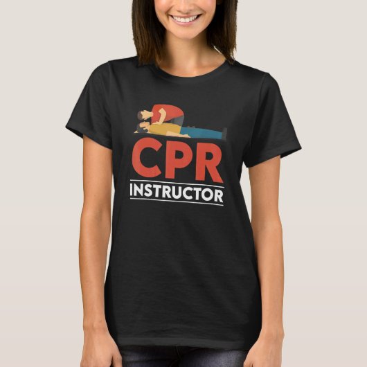 T-shirt Certified CPR Instructor Outfit First Aid AED Trai (Devant)