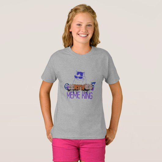 T-shirt Certified Meme King Cat (Devant entier)