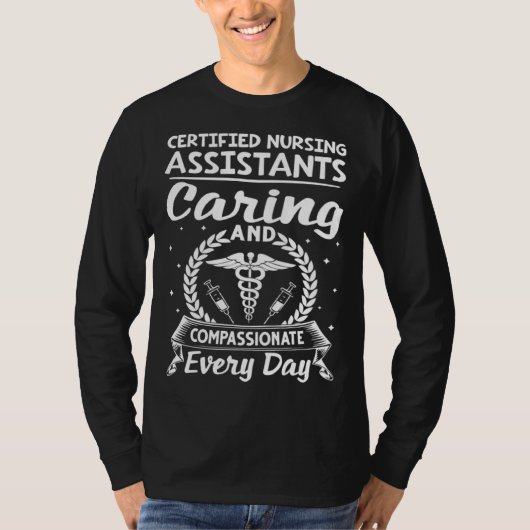 T-shirt Certified Nursing Assistants Caring And Compassion (Devant)