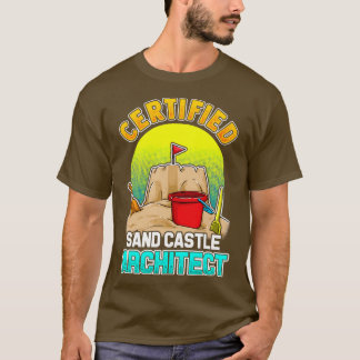 T-shirt Certified Sand Castle Architect Summer Beach