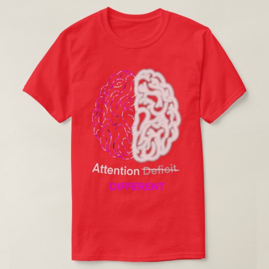 T-shirt Cerveau Adhd différent 1 (Design devant)