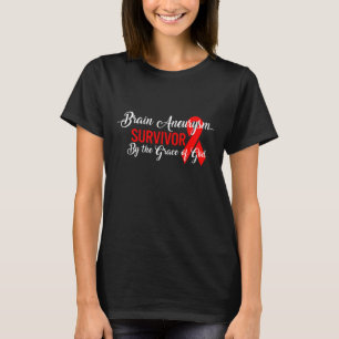 T-shirt Cerveau Aneurie Sensibilisation Survivant Par Dieu