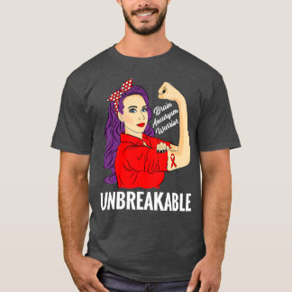 T-shirt Cerveau Aneurysme Sensibilisation Guerrier Indestr