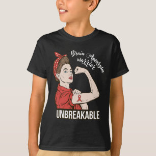 T-shirt Cerveau Aneurysme Sensibilisation Guerrier Indestr