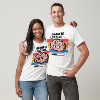 T-shirt Cerveau Chargement Cute Retro Cerveau