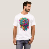 T-shirt Cerveau coloré (Devant entier)