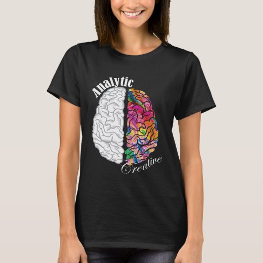 T-shirt Cerveau créatif et analytique Neurosc gauche et dr (Devant)