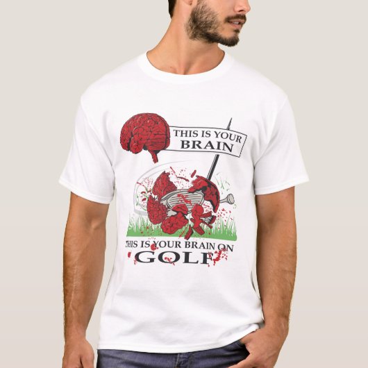T-shirt Cerveau de golf (Devant)