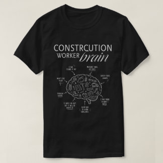 T-shirt Cerveau de Travailleur du Bâtiment – Drôle de Cons