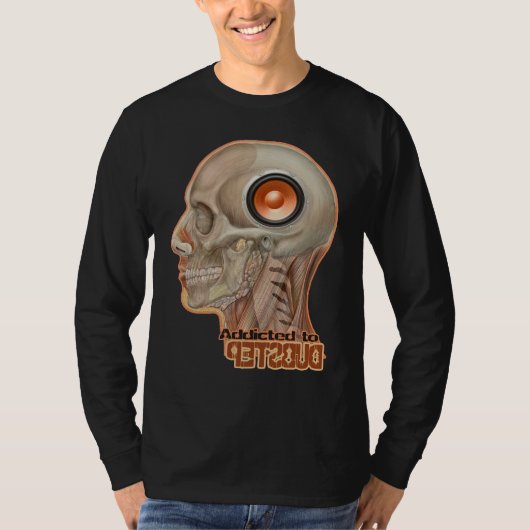 T-shirt Cerveau de woofer de Dubstep (Devant)