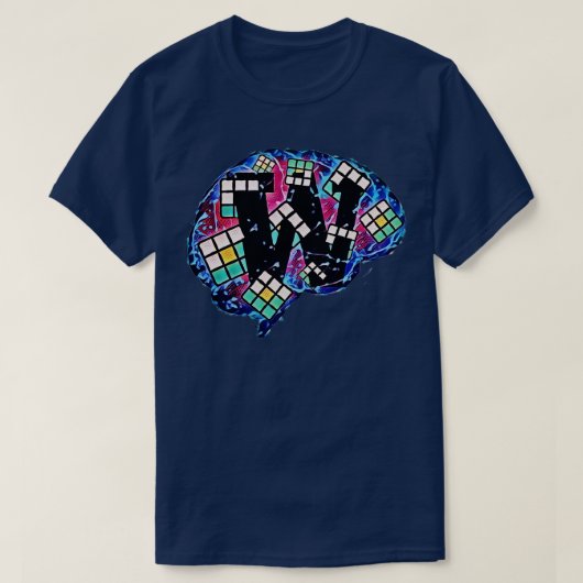 T-shirt Cerveau de Wordle (Design devant)