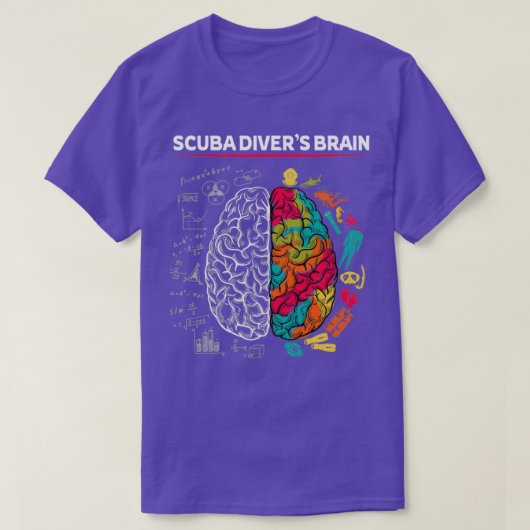 T-shirt Cerveau Diverx27s Scuba (Design devant)