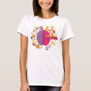 T-Shirt Cerveau Gauche et Droit aux Couleurs Vives