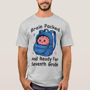 T-shirt « Cerveau prêt et paré pour la septième année » Ce