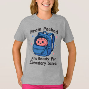 T-shirt « Cerveau prêt et paré pour l'école primaire »