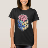 T-shirt Cerveau sur le casse-tête Cube Vitesse Cubing Cube (Devant)