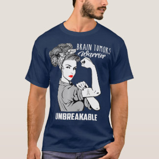 T-shirt Cerveau Tumeurs Guerrier Conscience indestructible