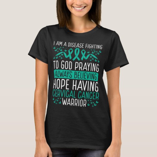 T-shirt Cervical Cancer Warrior Disease (Devant)