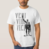 T-shirt César Motivational Quote Veni Vidi Vici Mens (Devant)