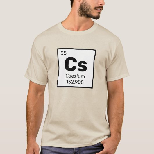 T-shirt Césium / Tableau Périodique - Chemise T Élément Cs (Devant)