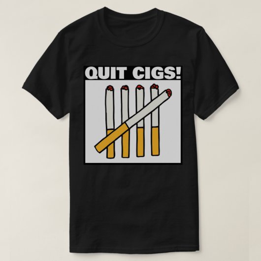 T-shirt cesser de fumer cigarettes (Design devant)