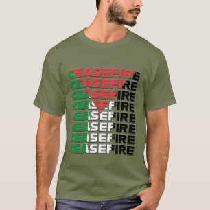 T-shirt cessez-le-feu - Palestine Carte Tee
