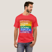 T-SHIRT CESSEZ SVP DE FERMER À CLEF DES PERSONNES DANS LES (Devant entier)