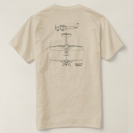 T-shirt Cessna 172 (Design dos)