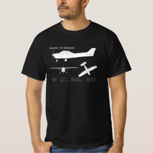 T-shirt Cessna 172 Skyhawk - Plan directeur de l'avion ABD