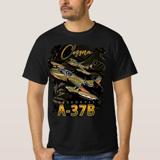 T-shirt Cessna A-37 Dragonfly American Light Attack Aircra (Devant)