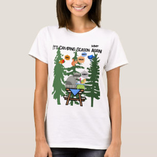T-shirt "C'est à nouveau la saison du camping !" Femme per