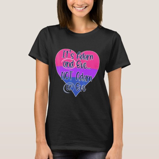 T-shirt C'est Adam And Eve Not Adam Or Eve Heart (Devant)