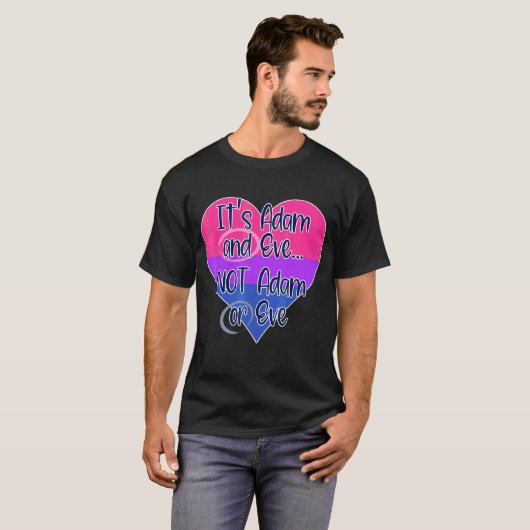 T-shirt C'est Adam And Eve Not Adam Or Eve Heart (Devant entier)