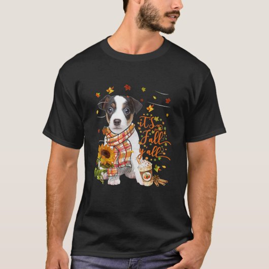 T-shirt C'est Automne Y Tous Russell Terrier Dog Thanksgiv (Devant)