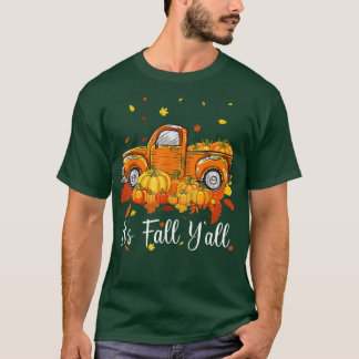 T-shirt C'est Automne Y'all Citrouille Camion Automne Arbr