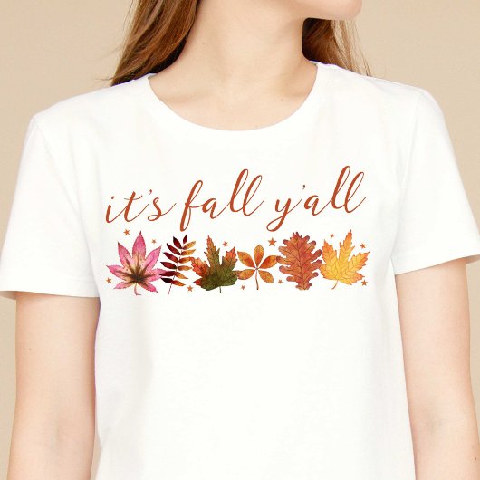 T-shirt C'est Automne Y'all Feuilles d'automne Botanique
