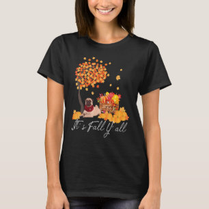 T-shirt C'est automne Y'all Jaune carlin Chien Leopard Cit