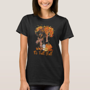 T-shirt C'est Automne Y'all Maple Dachshund Dog Leaf Autom