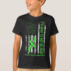 T-shirt C'Est Bon De Ne Pas S'En Aller Usa Us Flag Mental