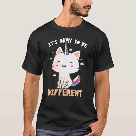 T-shirt C'est bon d'être différent mignon Unicorn Tee (Devant)