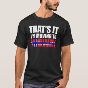 T-shirt Cest Bon Je Demenage En Norvege Drapeau Norvegien