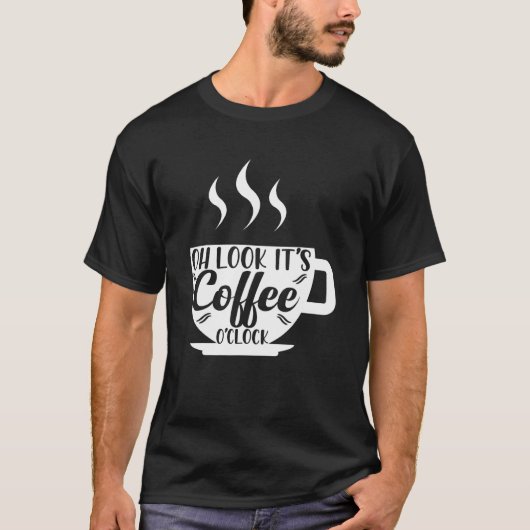 T-shirt C'est Café O'clock Mug Caféine Boire (Devant)