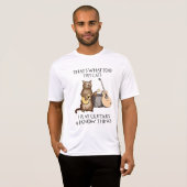 T-shirt C'est ce que je fais Je Pet Chats Je Joue Guitares (Devant entier)