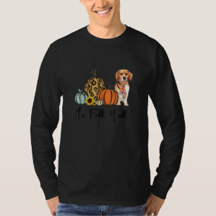 T-shirt C'est Chute Y'all Jaune Beagle Chien Leopard Citro