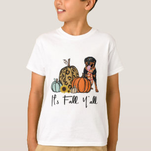 T-shirt C'est Chute Y'all Jaune Rottweiler Chien Leopard P