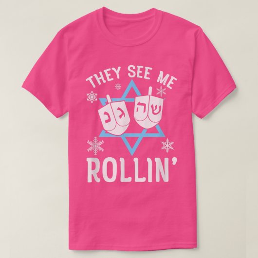 T-shirt C'Est Comme Ça Que J'Arrive Hanoukka Dab Dreidel C (Design devant)