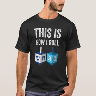 T-shirt C'Est Comme Ça Que J'Arrive Hanoukka Dreidel Chanu
