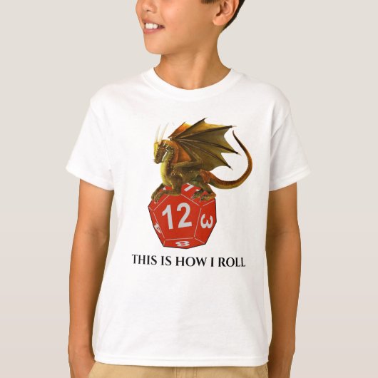 T-shirt C'est comme ça que je lance les dés du dragon (Devant)