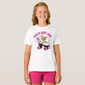 T-shirt C'est comme ça que je roule, Roller Skate, Arc-en- (Devant entier)
